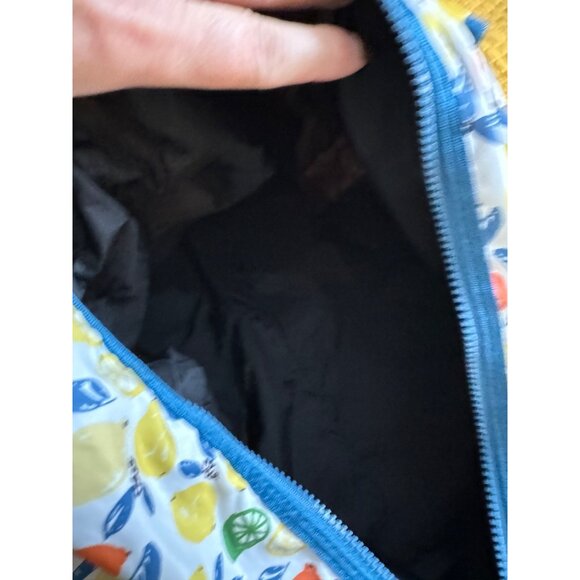 Kipling Large Citrus PrintWeekender Duffle Bag Tote Travel Garilla Face Keychain - Picture 9 of 10